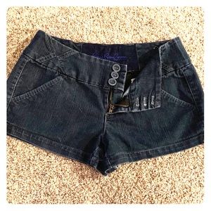 Size 9 Dark Wash Booty Denim Shorts